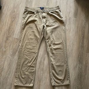 Chaps Tan Chinos - Lightweight & Comfortable, 100% Cotton, 36X30